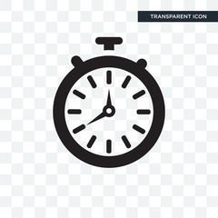 Clock vector icon isolated on transparent background, Clock logo design