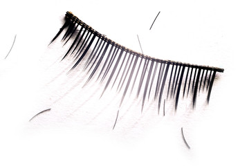 False Eyelashes isolated on white background