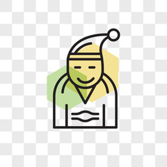 Elf vector icon isolated on transparent background, Elf logo design