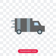 Delivery truck vector icon isolated on transparent background, Delivery truck logo design