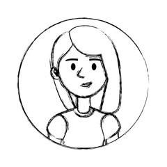 beautiful and young woman character