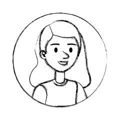beautiful and young woman character