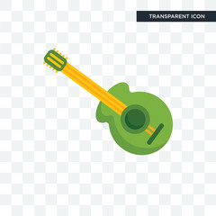 Guitar vector icon isolated on transparent background, Guitar logo design