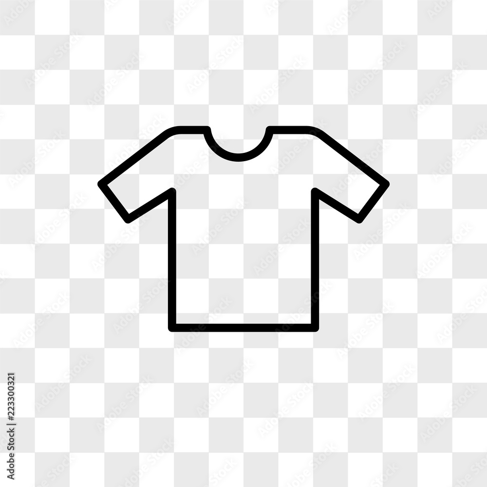 Wall mural Shirt vector icon isolated on transparent background, Shirt logo design