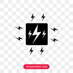 Electricity vector icon isolated on transparent background, Electricity logo design