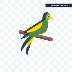 Parrot vector icon isolated on transparent background, Parrot logo design