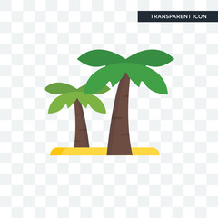 Palm tree vector icon isolated on transparent background, Palm tree logo design