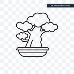 Bonsai vector icon isolated on transparent background, Bonsai logo design