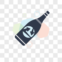 Recycled bottle vector icon isolated on transparent background, Recycled bottle logo design