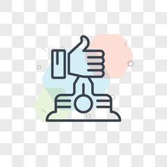 Trophy vector icon isolated on transparent background, Trophy logo design