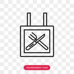 Restaurant vector icon isolated on transparent background, Restaurant logo design