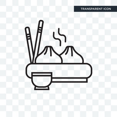 Dumpling vector icon isolated on transparent background, Dumpling logo design