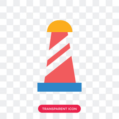 Lighthouse vector icon isolated on transparent background, Lighthouse logo design