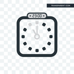 The 23:00, 11 pm vector icon isolated on transparent background, The 23:00, 11 pm logo design