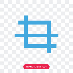 Obraz premium Crop vector icon isolated on transparent background, Crop logo design