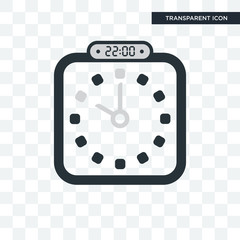 The 22:00, 10 pm vector icon isolated on transparent background, The 22:00, 10 pm logo design