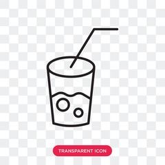 Drinks menu vector icon isolated on transparent background, Drinks menu logo design