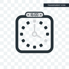 The 16:00, 4pm vector icon isolated on transparent background, The 16:00, 4pm logo design