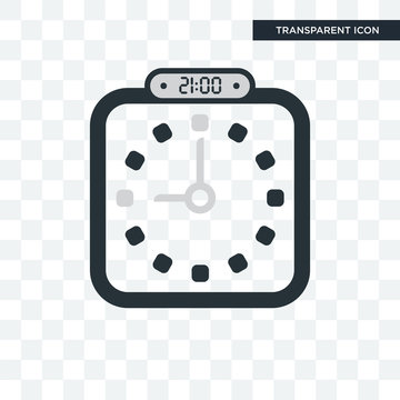 The 21:00, 9 pm vector icon isolated on transparent background, The 21:00, 9 pm logo design