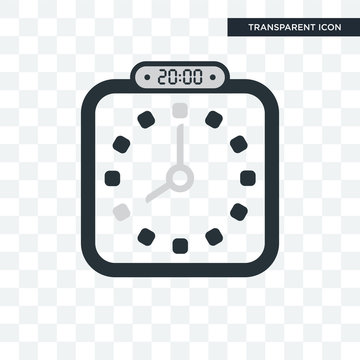 The 20:00, 8pm vector icon isolated on transparent background, The 20:00, 8pm logo design