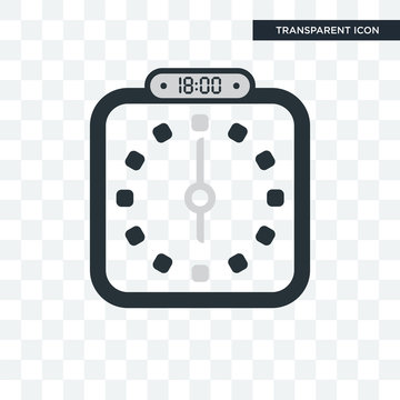 The 18:00, 6pm vector icon isolated on transparent background, The 18:00, 6pm logo design