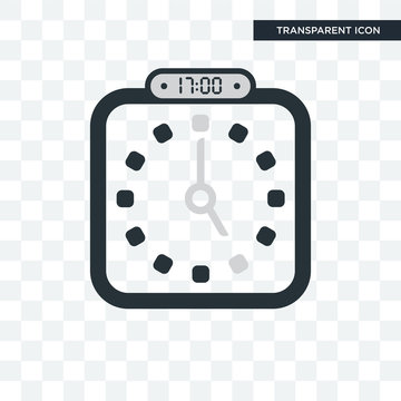 The 17:00, 5pm vector icon isolated on transparent background, The 17:00, 5pm logo design