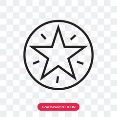 Pentagram vector icon isolated on transparent background, Pentagram logo design