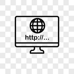 Website vector icon isolated on transparent background, Website logo design