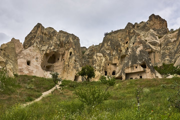 Goreme, Turkey - there are about 350 churches and chapels from Byzantine times, carved in soft rock, characteristic of Cappadocia. The place is on the UNESCO World Heritage List