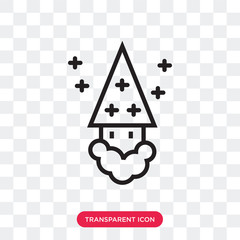 Magician vector icon isolated on transparent background, Magician logo design