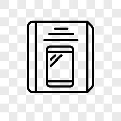 Phone Book vector icon isolated on transparent background, Phone Book logo design