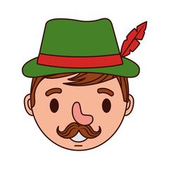 head german man with typical hat