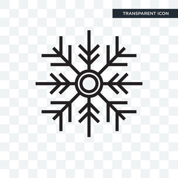 Snowflake vector icon isolated on transparent background, Snowflake logo design