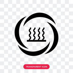 Heat vector icon isolated on transparent background, Heat logo design