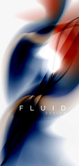 Color flowing wave, trendy liquid design template