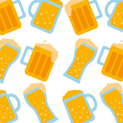 jar and glass beer beverage pattern
