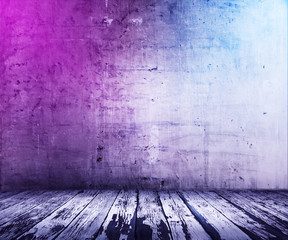 interior background with neon lights