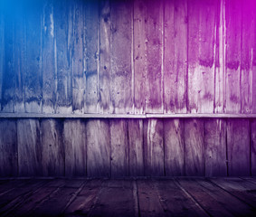 interior with neon lights