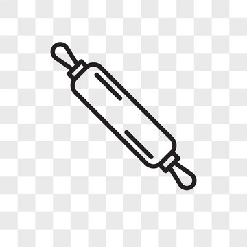 Rolling Pin Vector Icon Isolated On Transparent Background, Rolling Pin Logo Design