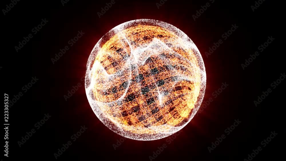 Poster circle plasma shape moving particle form motion background