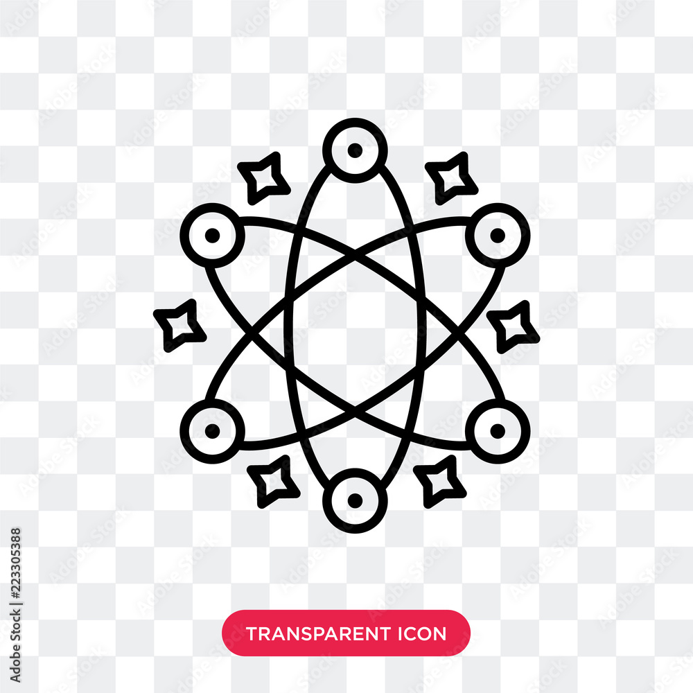 Sticker Atomic vector icon isolated on transparent background, Atomic logo design - Stickers