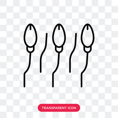 Sperm vector icon isolated on transparent background, Sperm logo design