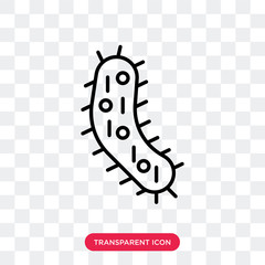 Bacteria vector icon isolated on transparent background, Bacteria logo design