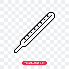 Thermometer vector icon isolated on transparent background, Thermometer logo design