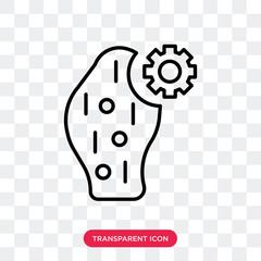 Bacteria vector icon isolated on transparent background, Bacteria logo design