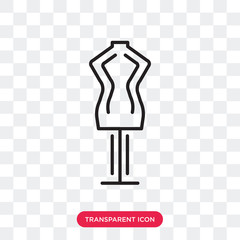 Mannequin vector icon isolated on transparent background, Mannequin logo design