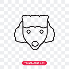 Poodle vector icon isolated on transparent background, Poodle logo design