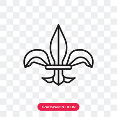Fleur de lis vector icon isolated on transparent background, Fleur de lis logo design © Sabina Rahimova