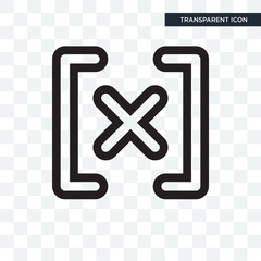 Fototapeta premium Absolute vector icon isolated on transparent background, Absolute logo design