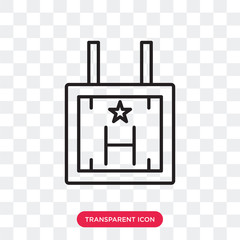 Hotel vector icon isolated on transparent background, Hotel logo design